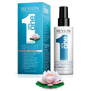 UNIQ ONE Lotus Flower Hair Treatment 150ml protezione spray dal calore di piastre e ferri 1